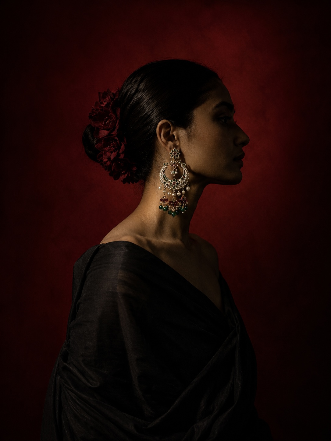 Profile with chandbali