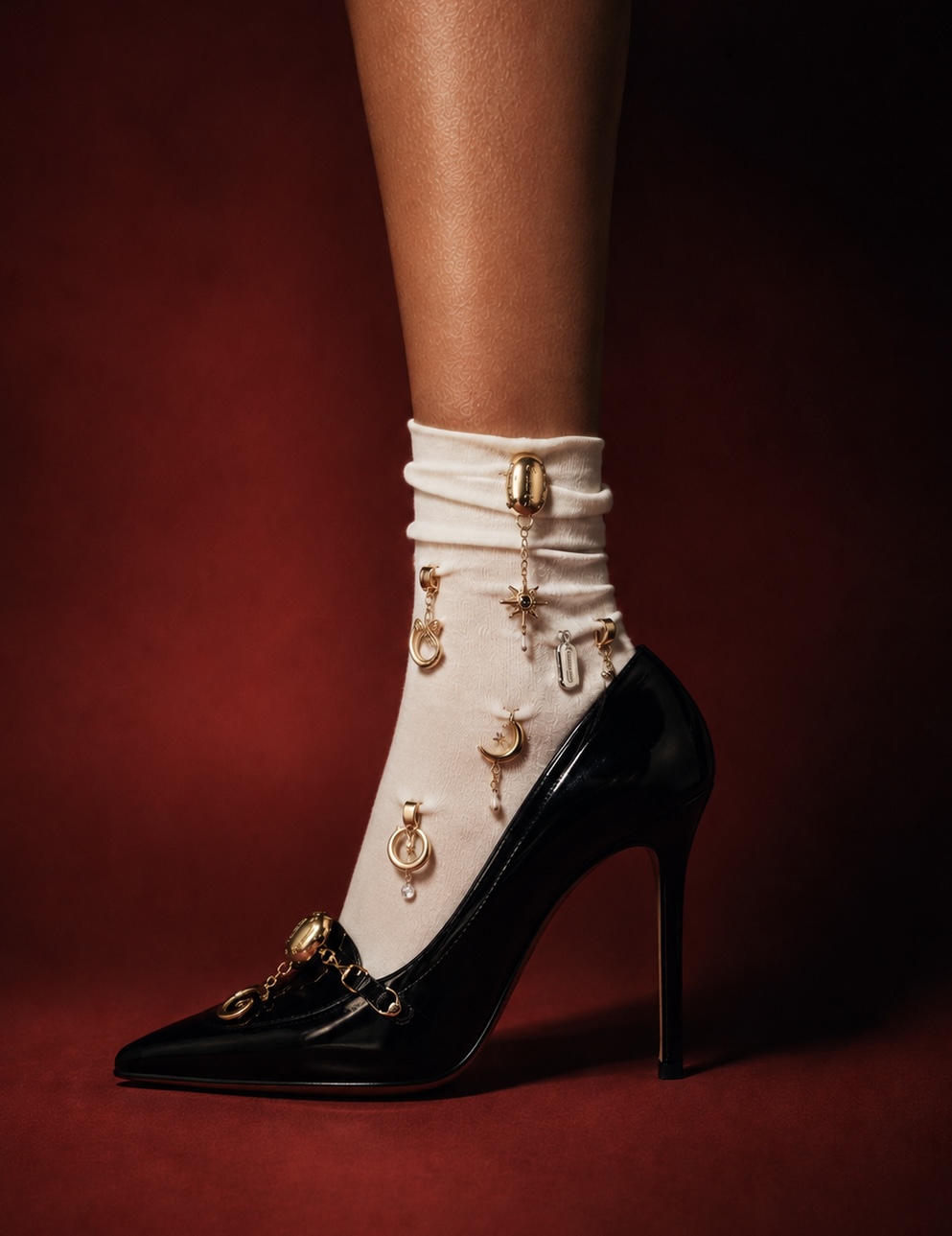 Charmed sock & heel